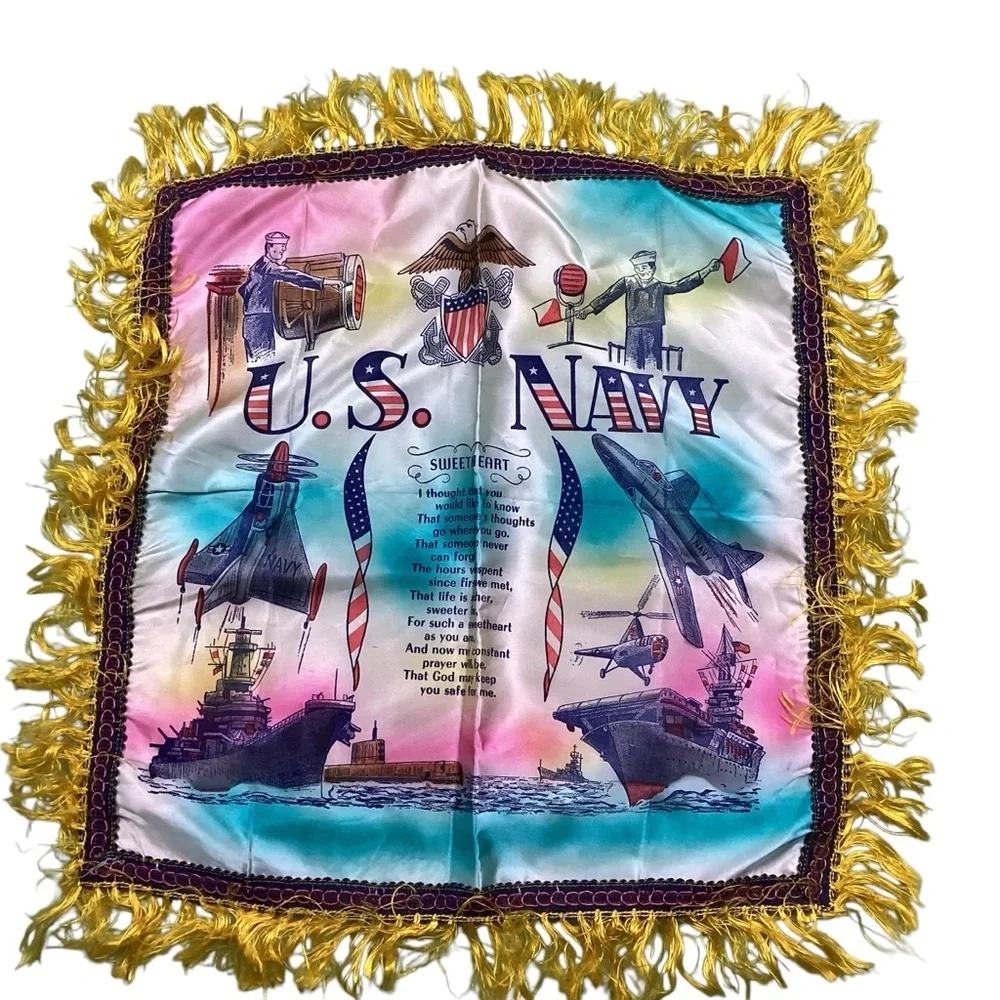 Vintage 1940s/50s US Navy sweetheart pillowcase